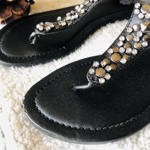 Black Charlotte Russe sandals with rhinest… - Picture 3 of 8